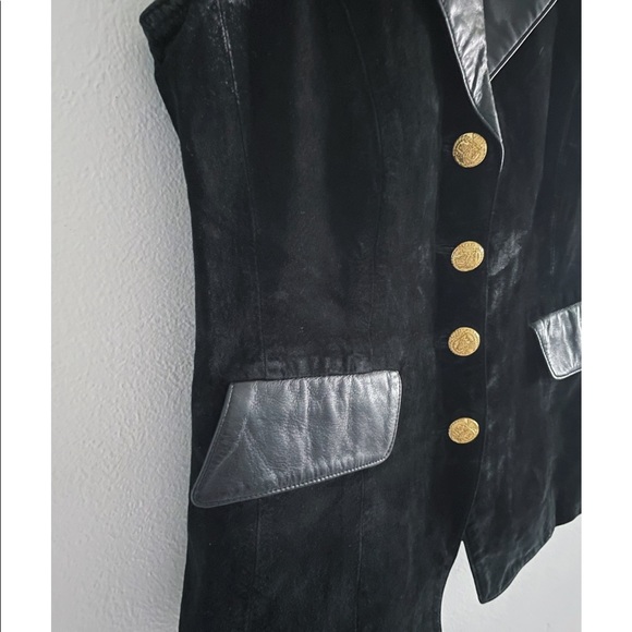 Vintage 1980’s-1990’s Leather Vest - Picture 4 of 6